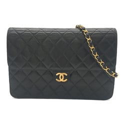 CHANEL Matelasse Push Lock ChainShoulder Black Lambskin (sheep leather)