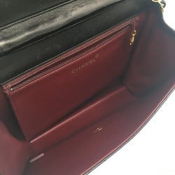 CHANEL Matelasse Push Lock ChainShoulder Black Lambskin (sheep leather)