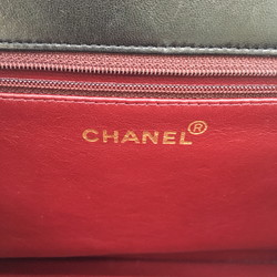 CHANEL Matelasse Push Lock ChainShoulder Black Lambskin (sheep leather)