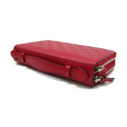 GUCCI Gucci shima travel case Red leather 395474