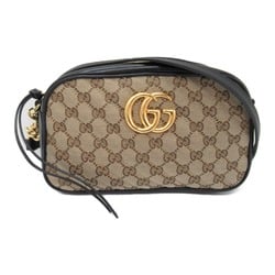 GUCCI GG MARMONT Marmont Beige Black GG canvas leather 447632