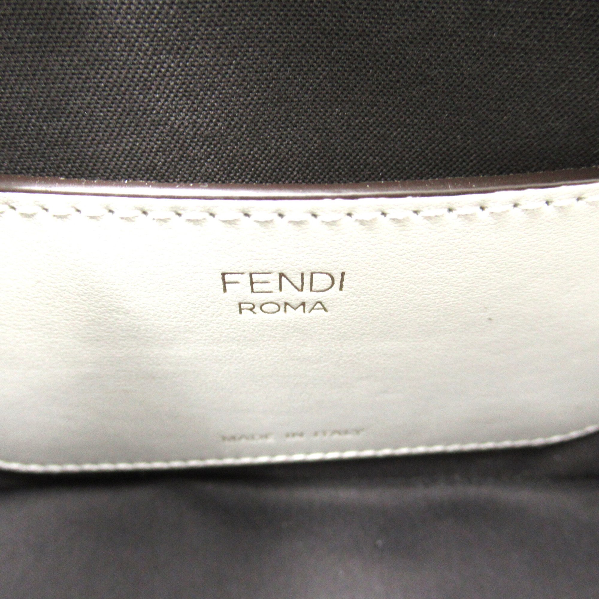 FENDI Camera Mini Shoulder Bag White leather 8BS077ANWTF0QVL