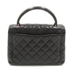 CHANEL Matelasse Handbag Black Lambskin (sheep leather)