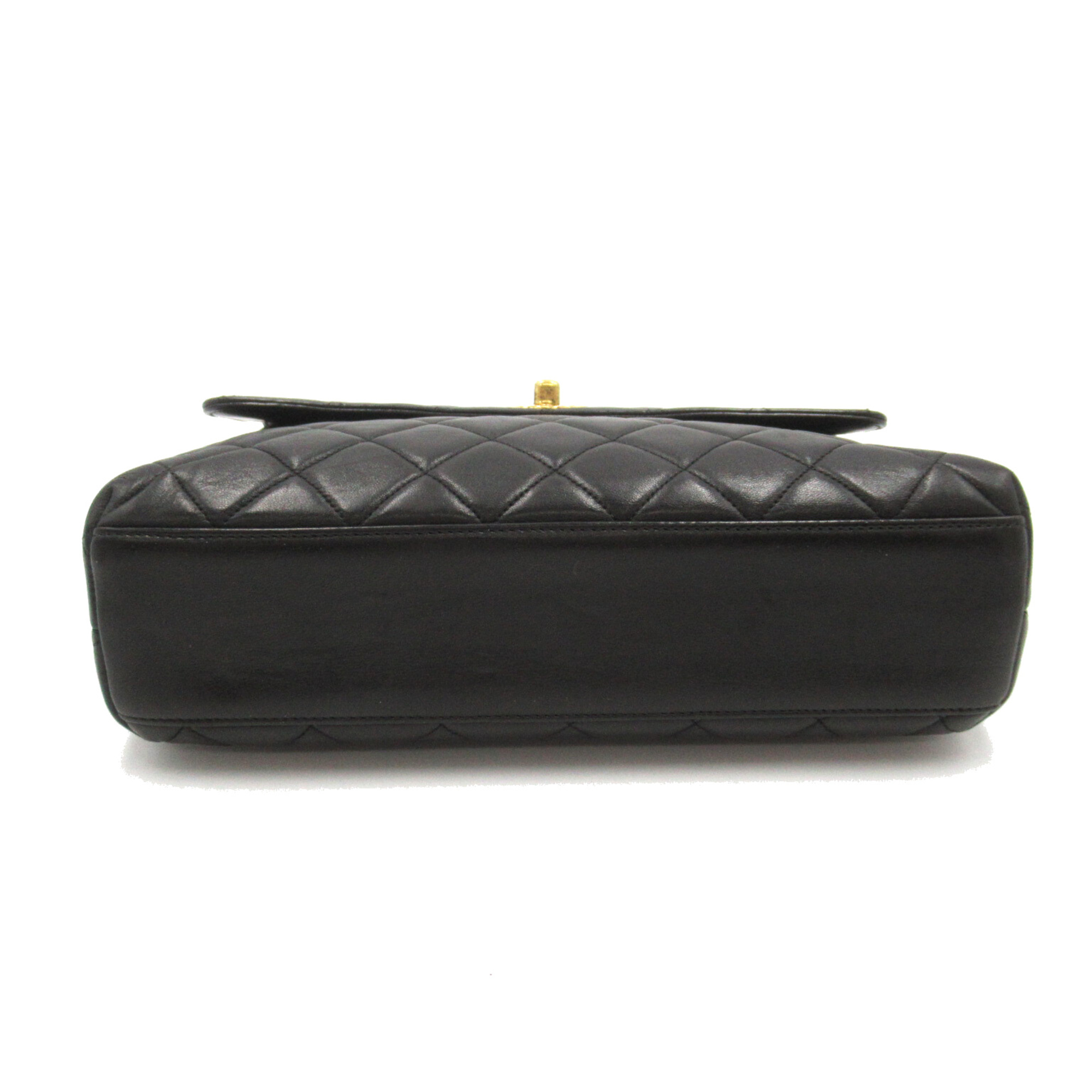 CHANEL Matelasse Handbag Black Lambskin (sheep leather)