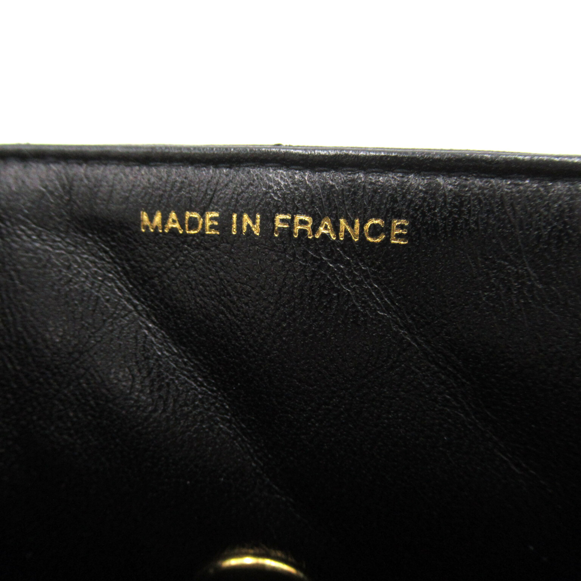 CHANEL Matelasse Handbag Black Lambskin (sheep leather)