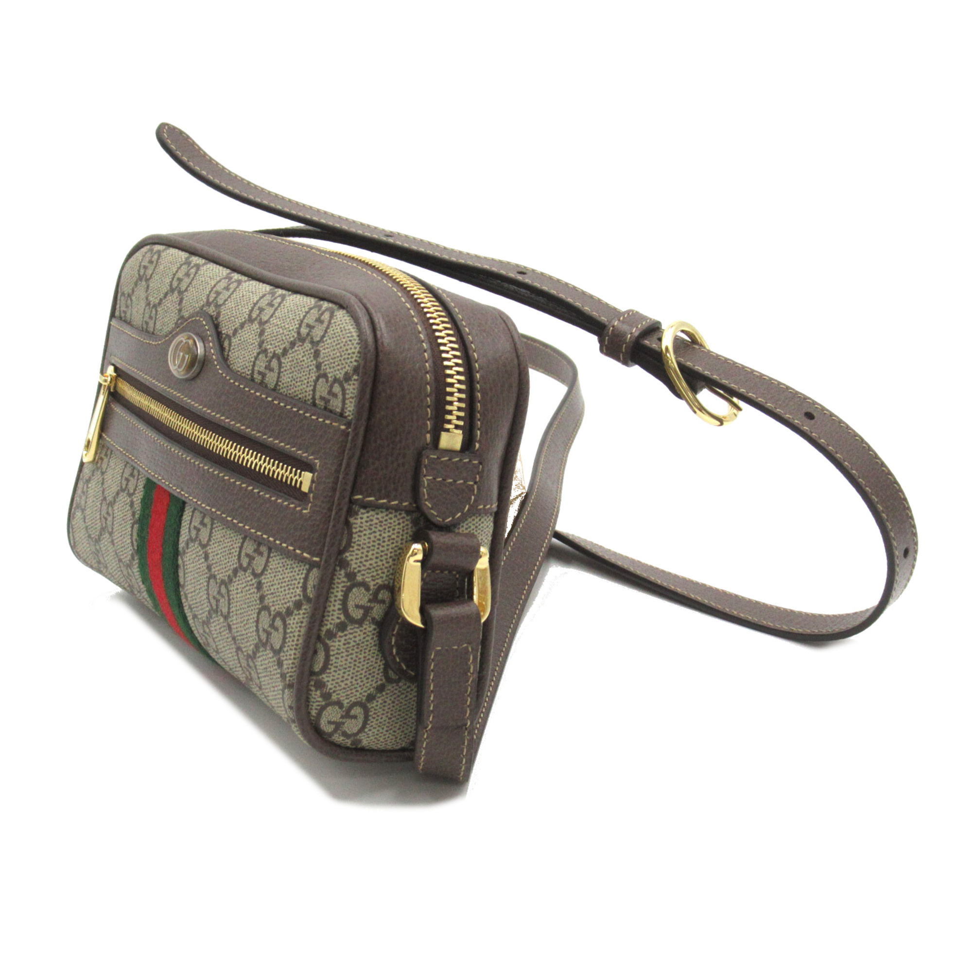 GUCCI Ophidia GG Supreme Shoulder Bag Brown Beige /Ebony PVC coated canvas 51735096IWS8745