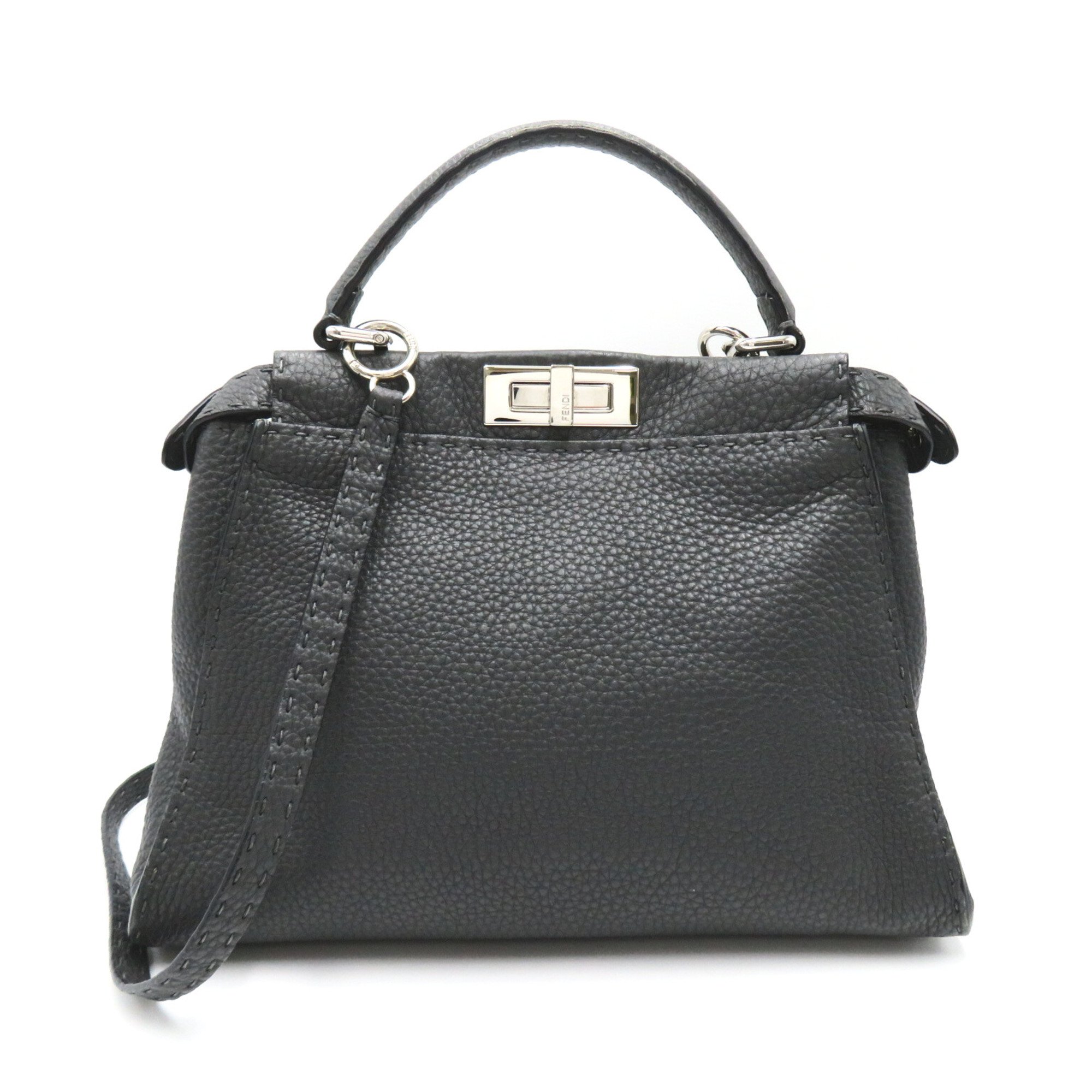 FENDI Celeria Peekaboo Gray leather