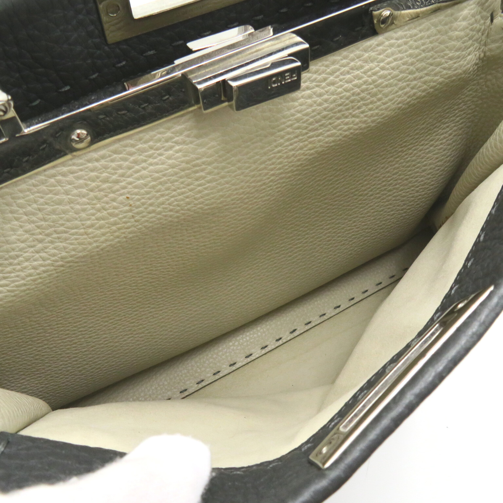 FENDI Celeria Peekaboo Gray leather