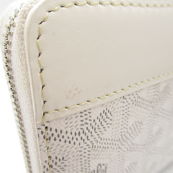 GOYARD Round long wallet White leather