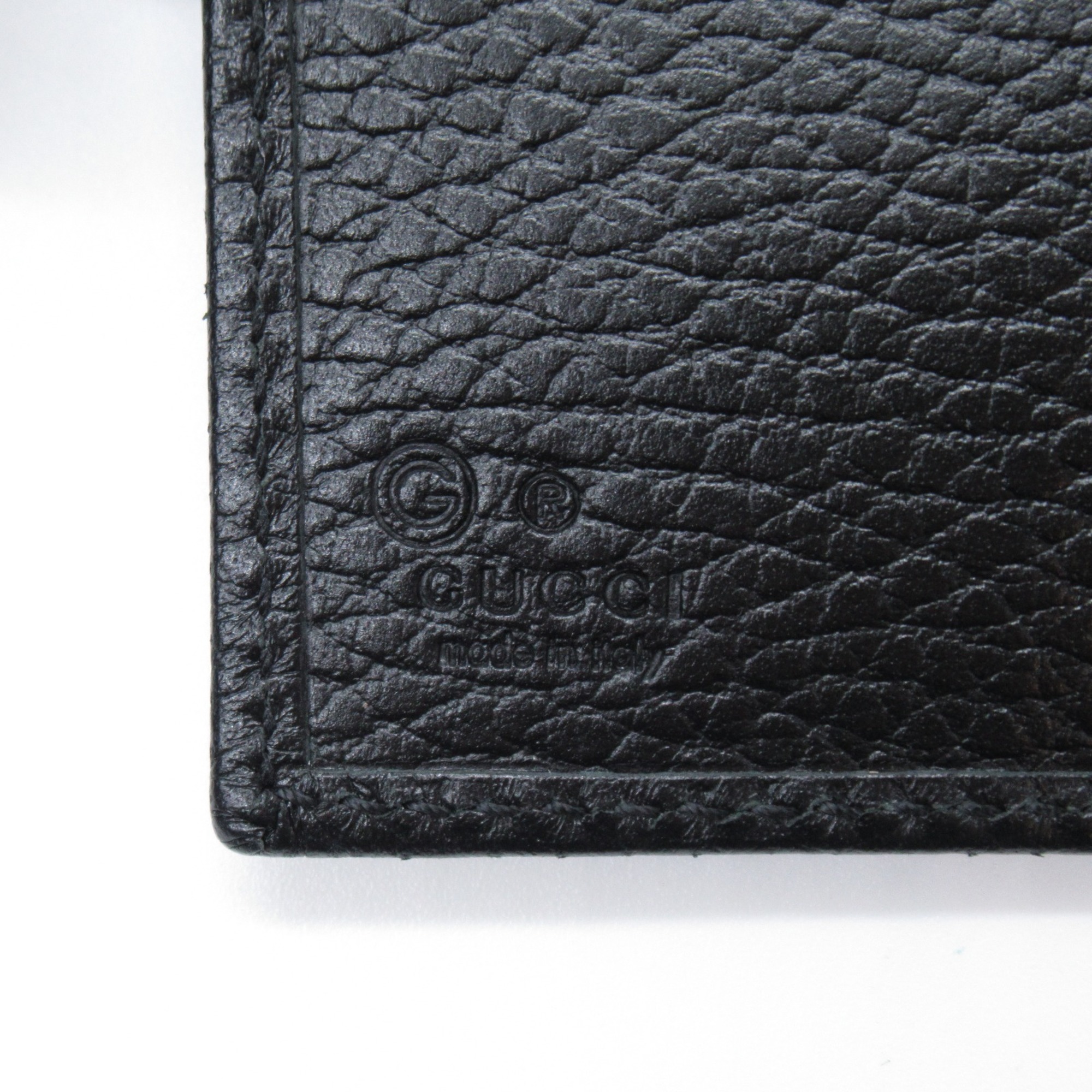 GUCCI Two fold wallet Black leather Nylon 150143