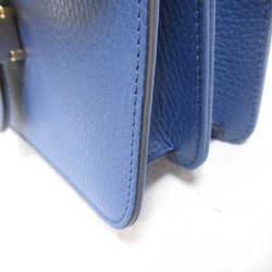 GUCCI ChainShoulder Bag Blue leather 510314