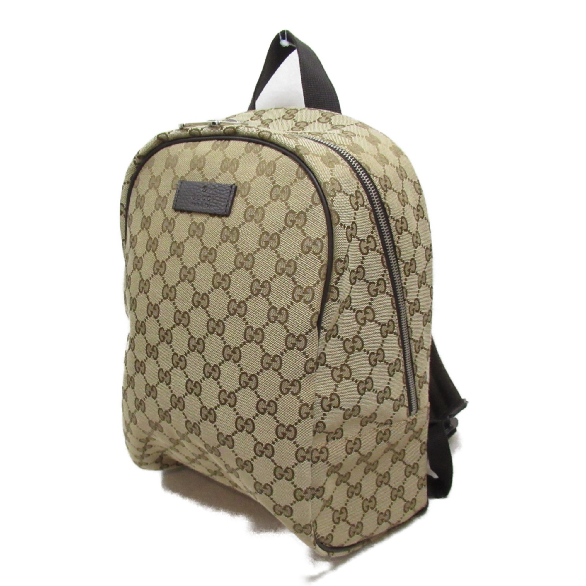 GUCCI Backpack Beige Dark brown GG canvas 449906