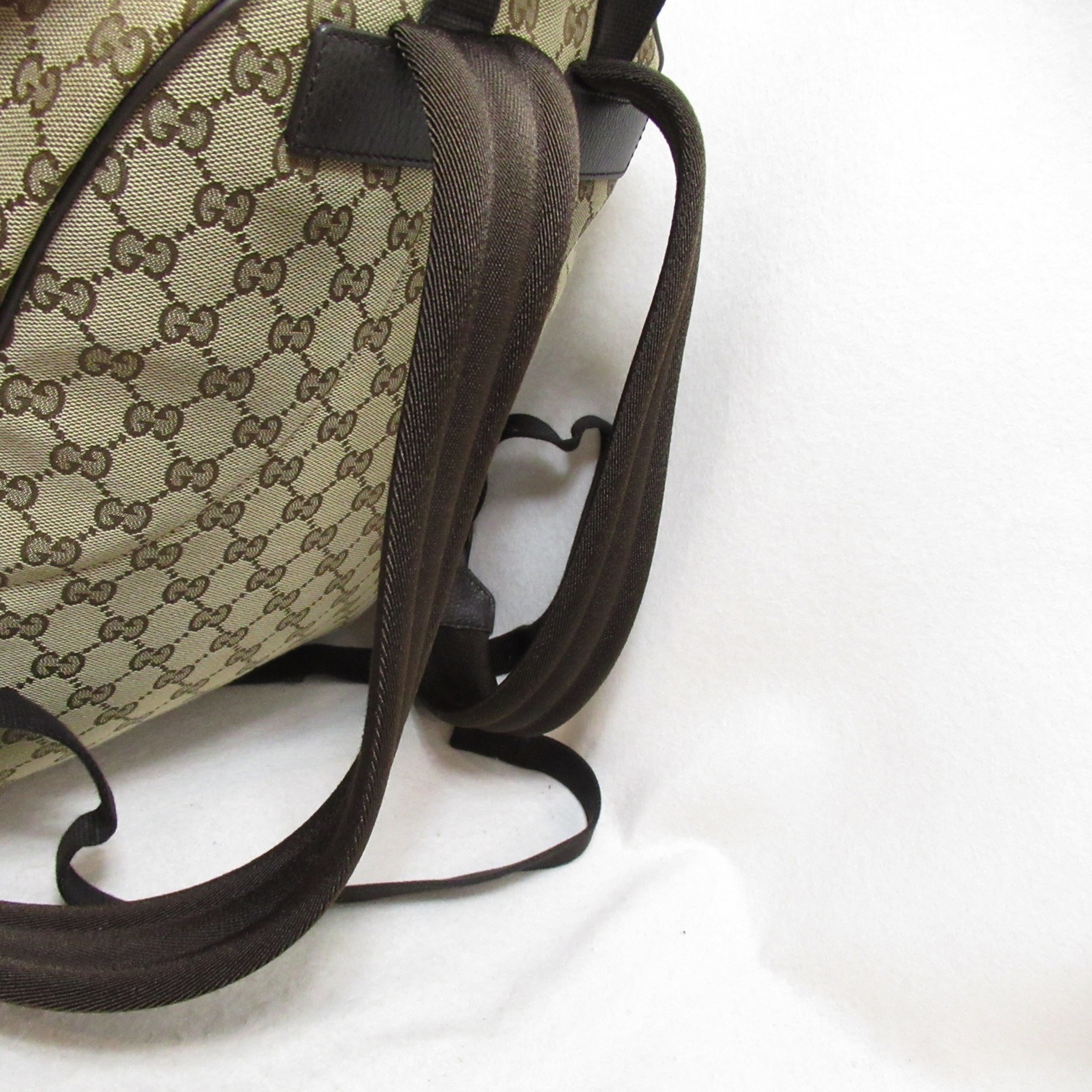 GUCCI Backpack Beige Dark brown GG canvas 449906 eLADY Globazone