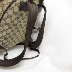 GUCCI Backpack Beige Dark brown GG canvas 449906