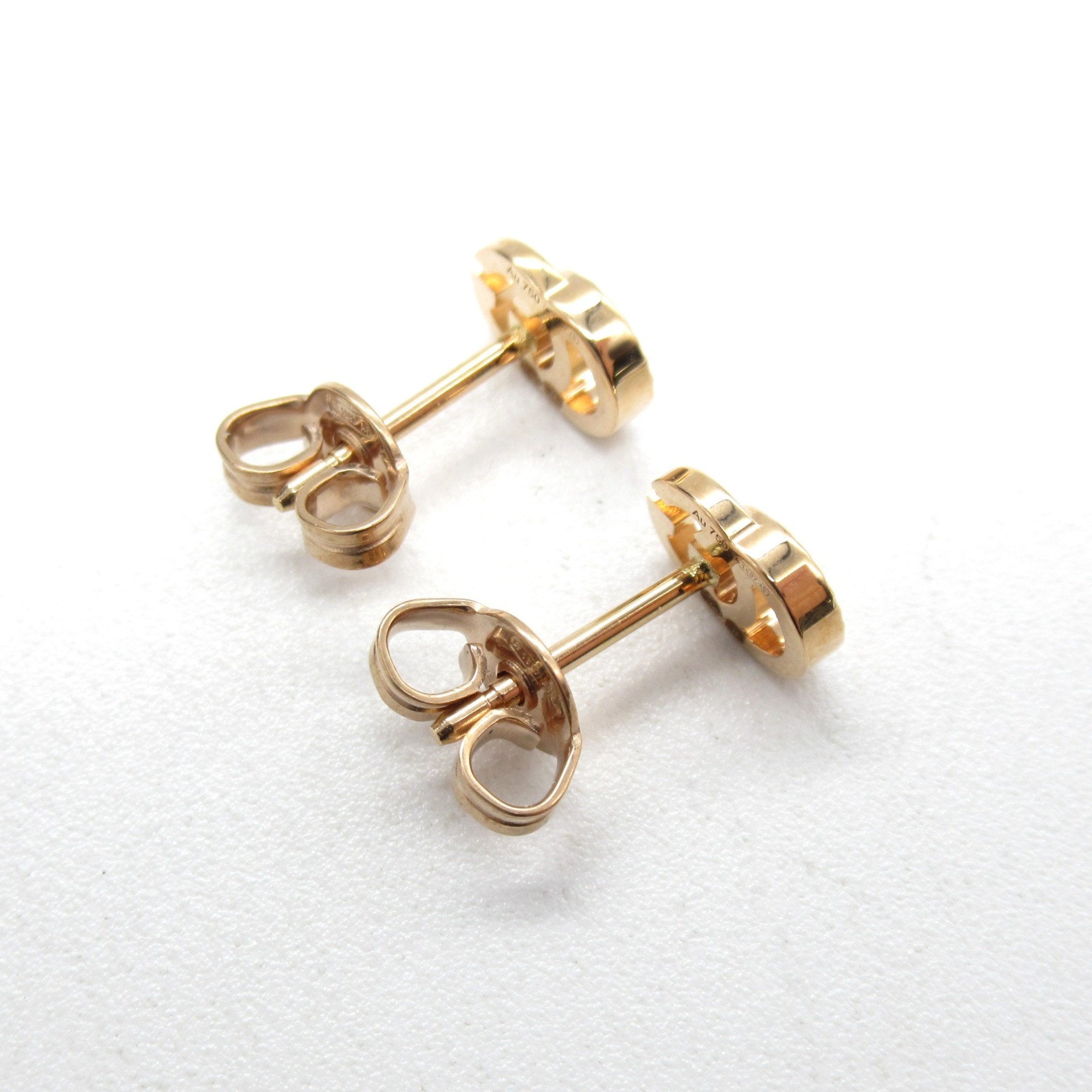 GUCCI GG Running Pierced earrings Gold K18PG(Rose Gold) Gold