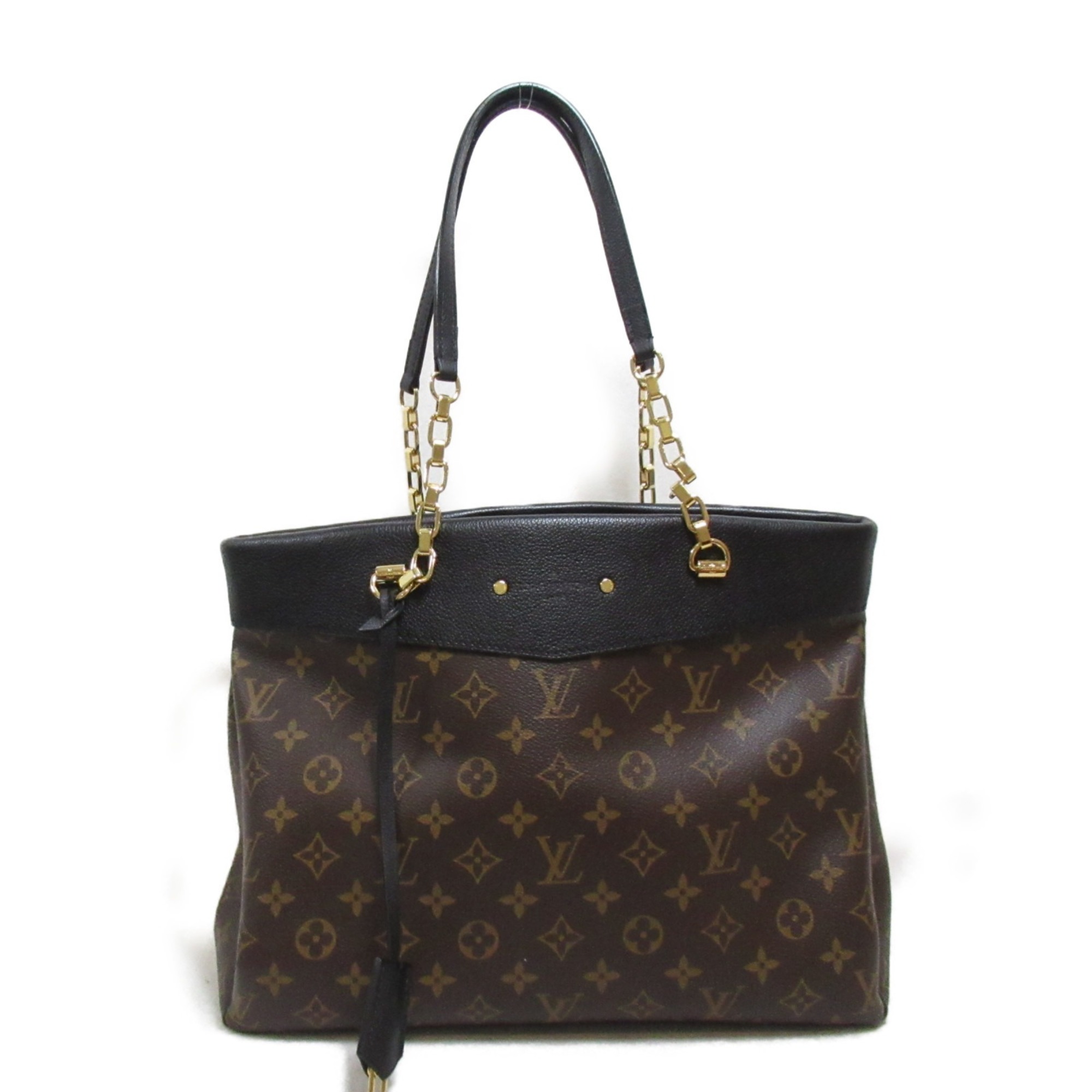 LOUIS VUITTON Pallas Shopper Tote Bag Black Monogram PVC coated canvas M51198