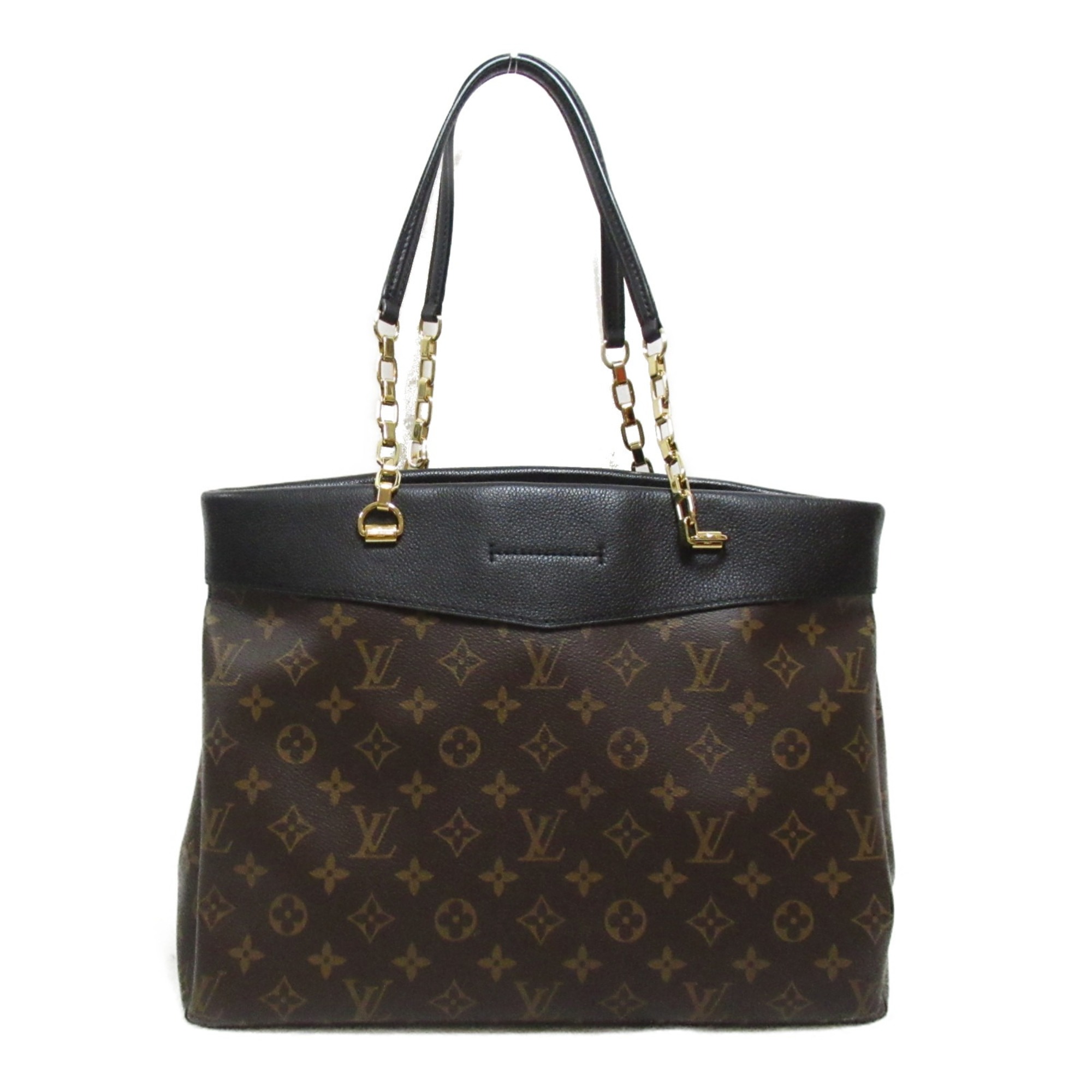 LOUIS VUITTON Pallas Shopper Tote Bag Black Monogram PVC coated canvas M51198