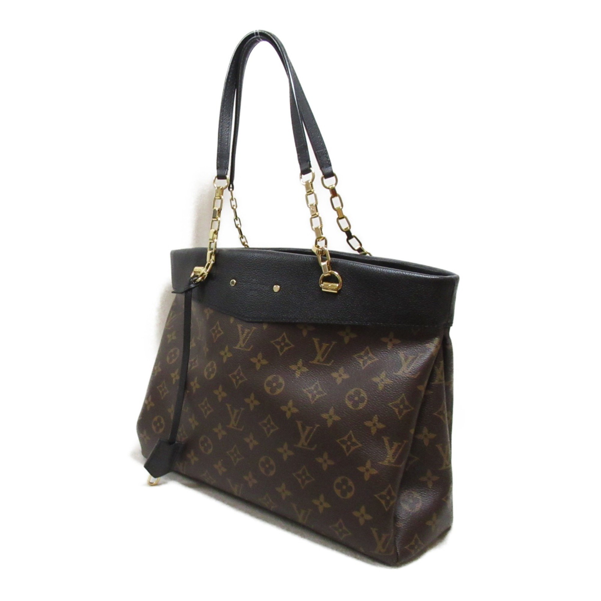 LOUIS VUITTON Pallas Shopper Tote Bag Black Monogram PVC coated canvas M51198