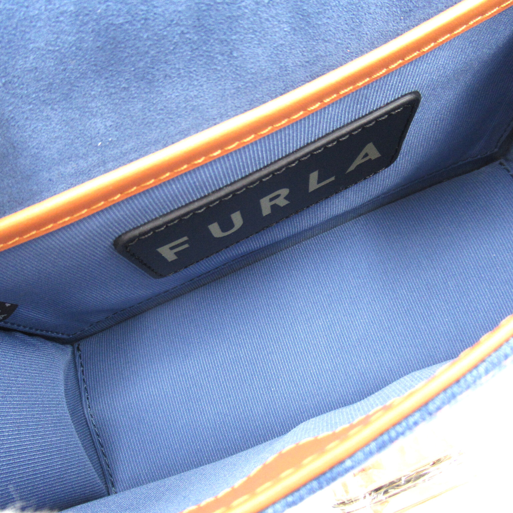 Furla Shoulder Bag Blue denim leather WB01237BX15422676S