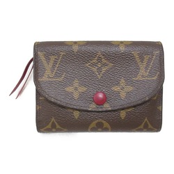 LOUIS VUITTON Porto Monnaie Rosalie coin purse Brown Fuschia Monogram PVC coated canvas M41939