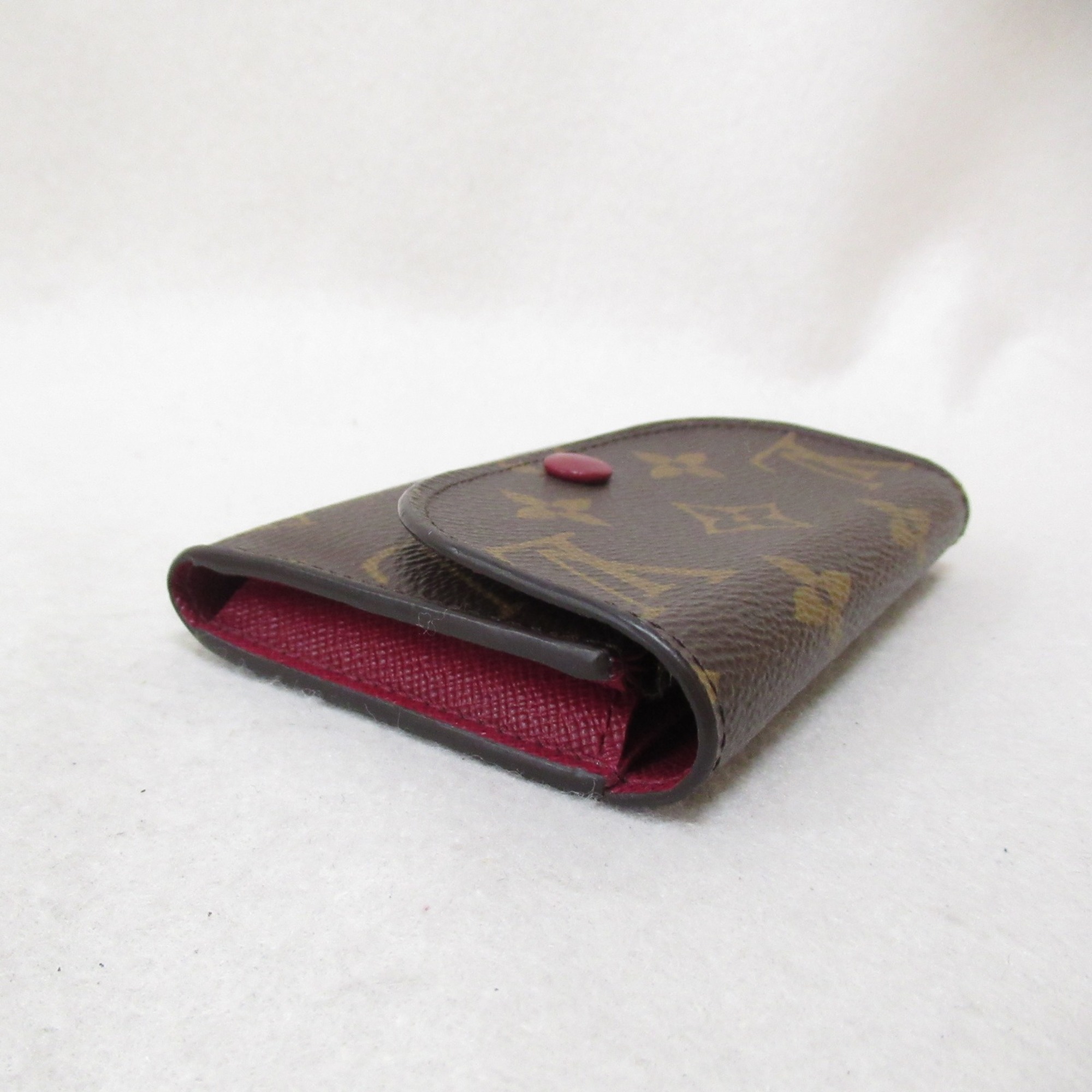 LOUIS VUITTON Porto Monnaie Rosalie coin purse Brown Fuschia Monogram PVC coated canvas M41939