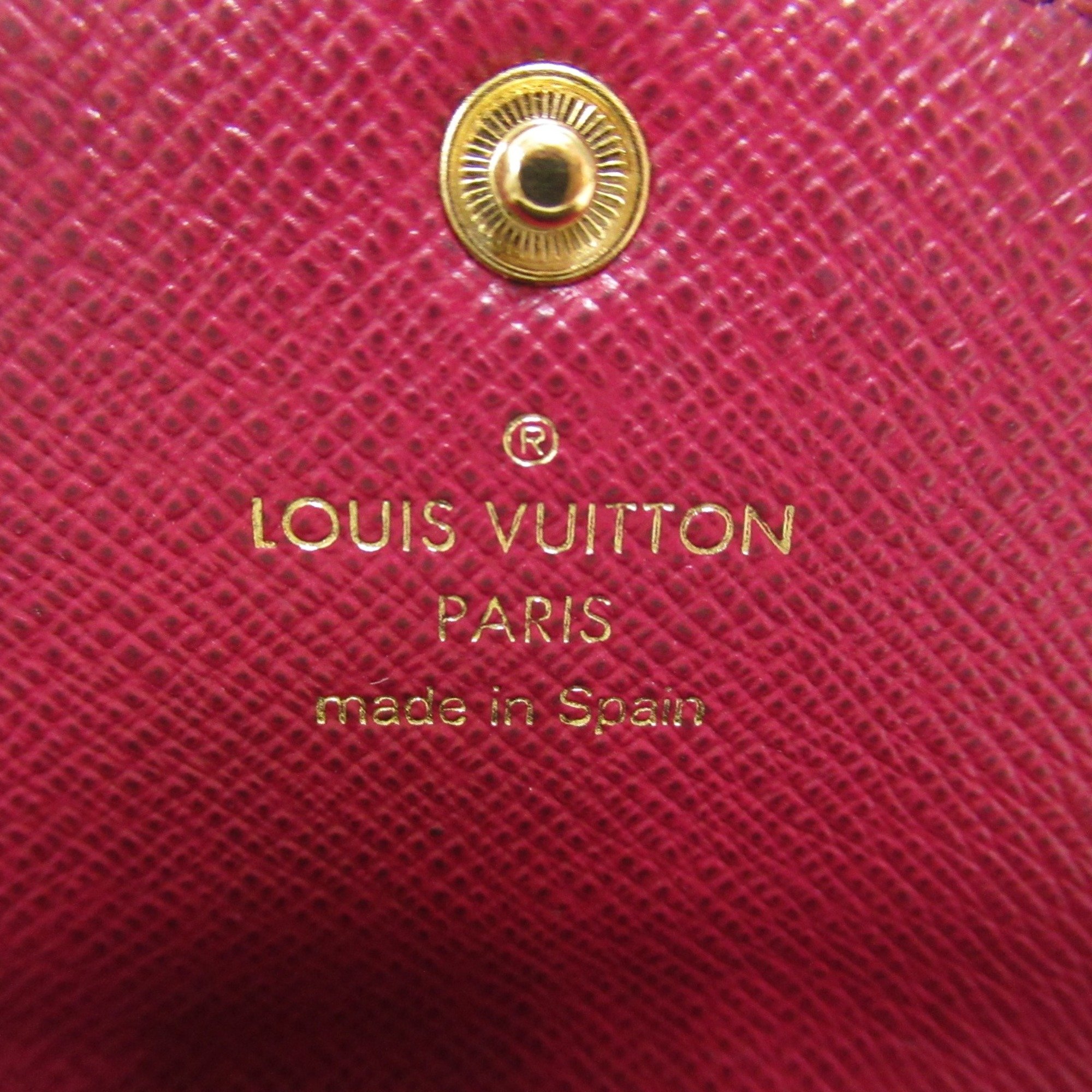 LOUIS VUITTON Porto Monnaie Rosalie coin purse Brown Fuschia Monogram PVC coated canvas M41939