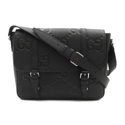 GUCCI Jumbo GG Medium Messenger Bag Black leather 760234AABY01000