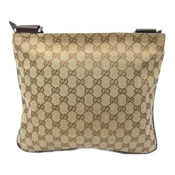 GUCCI Shoulder Bag Brown Dark brown GG canvas