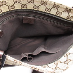 GUCCI Shoulder Bag Brown Dark brown GG canvas