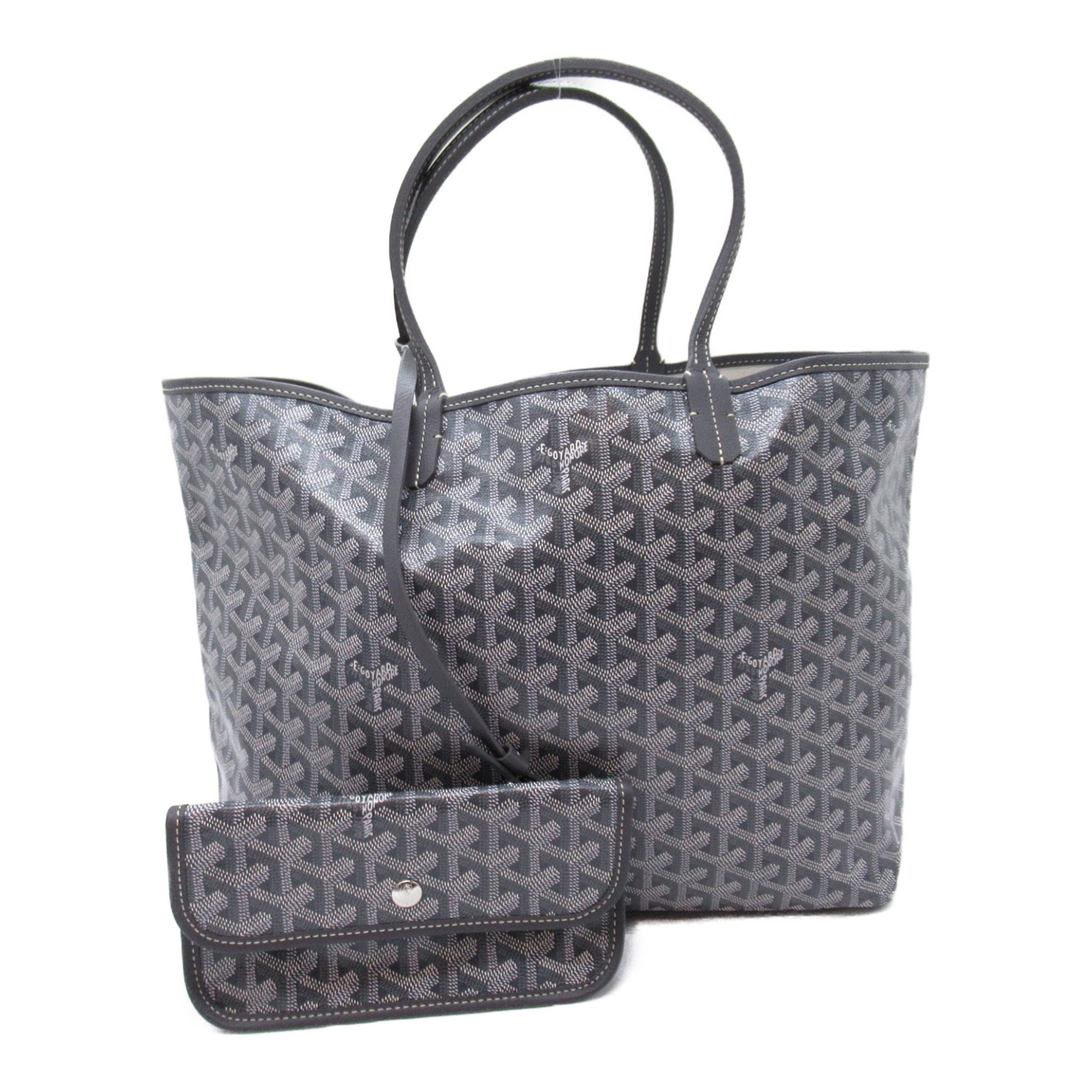 GOYARD Saint Louis PM Tote Bag Gray canvas Coated canvas MAE020243