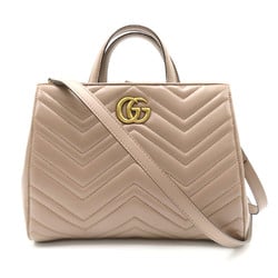 GUCCI GG Marmont handbag Beige Pink Beige leather 448054