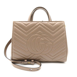 GUCCI GG Marmont handbag Beige Pink Beige leather 448054