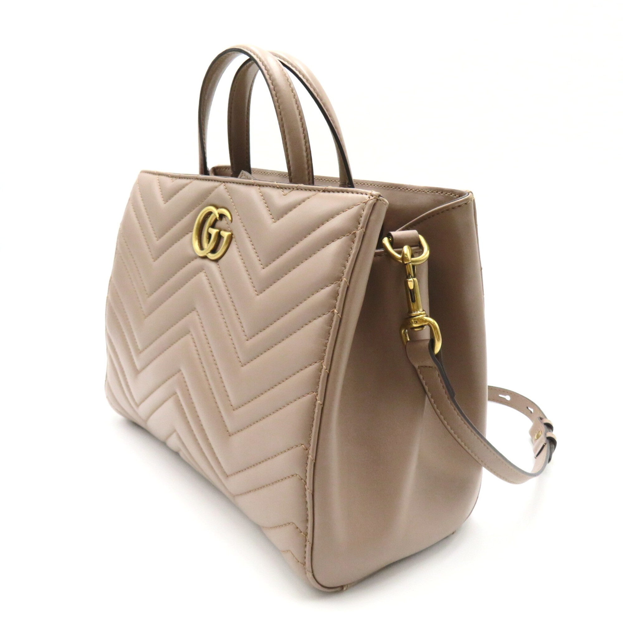 GUCCI GG Marmont handbag Beige Pink Beige leather 448054