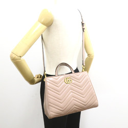 GUCCI GG Marmont handbag Beige Pink Beige leather 448054