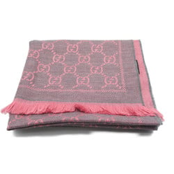 GUCCI Scarf Pink Gray wool 804376610