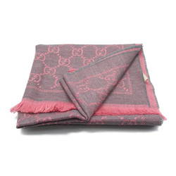 GUCCI Scarf Pink Gray wool 804376610