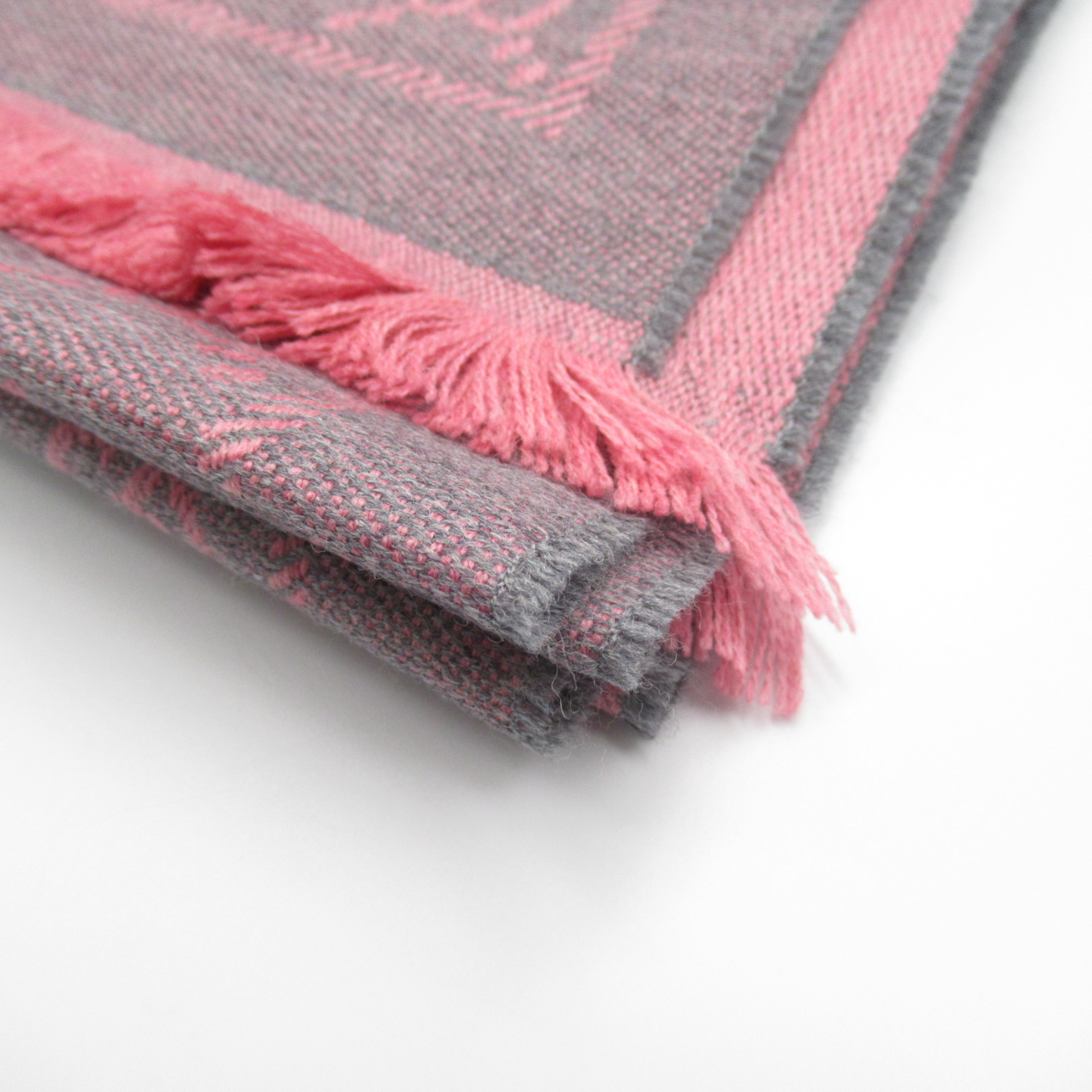 GUCCI Scarf Pink Gray wool 804376610