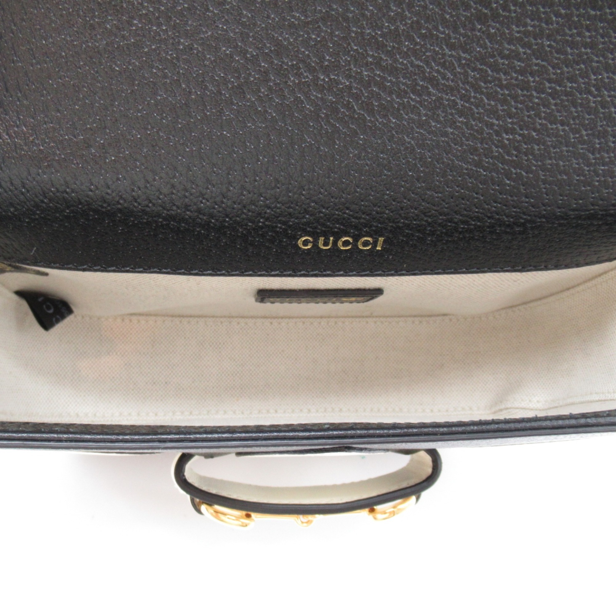 GUCCI x adidas Shoulder Bag Black White leather 658574