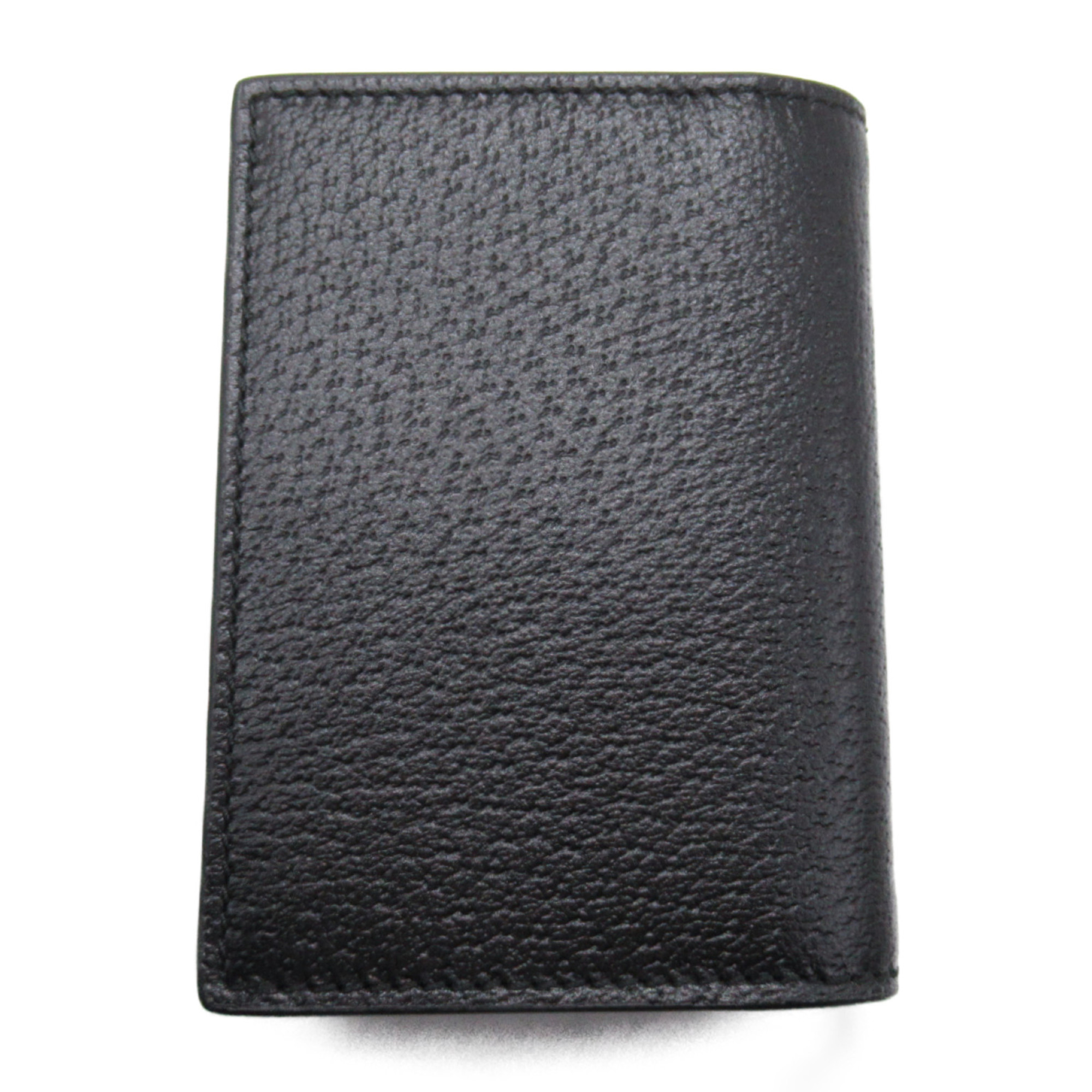 GUCCI name card holder Black leather 428737