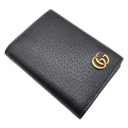 GUCCI name card holder Black leather 428737