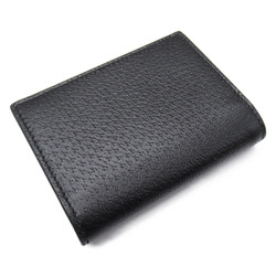 GUCCI name card holder Black leather 428737