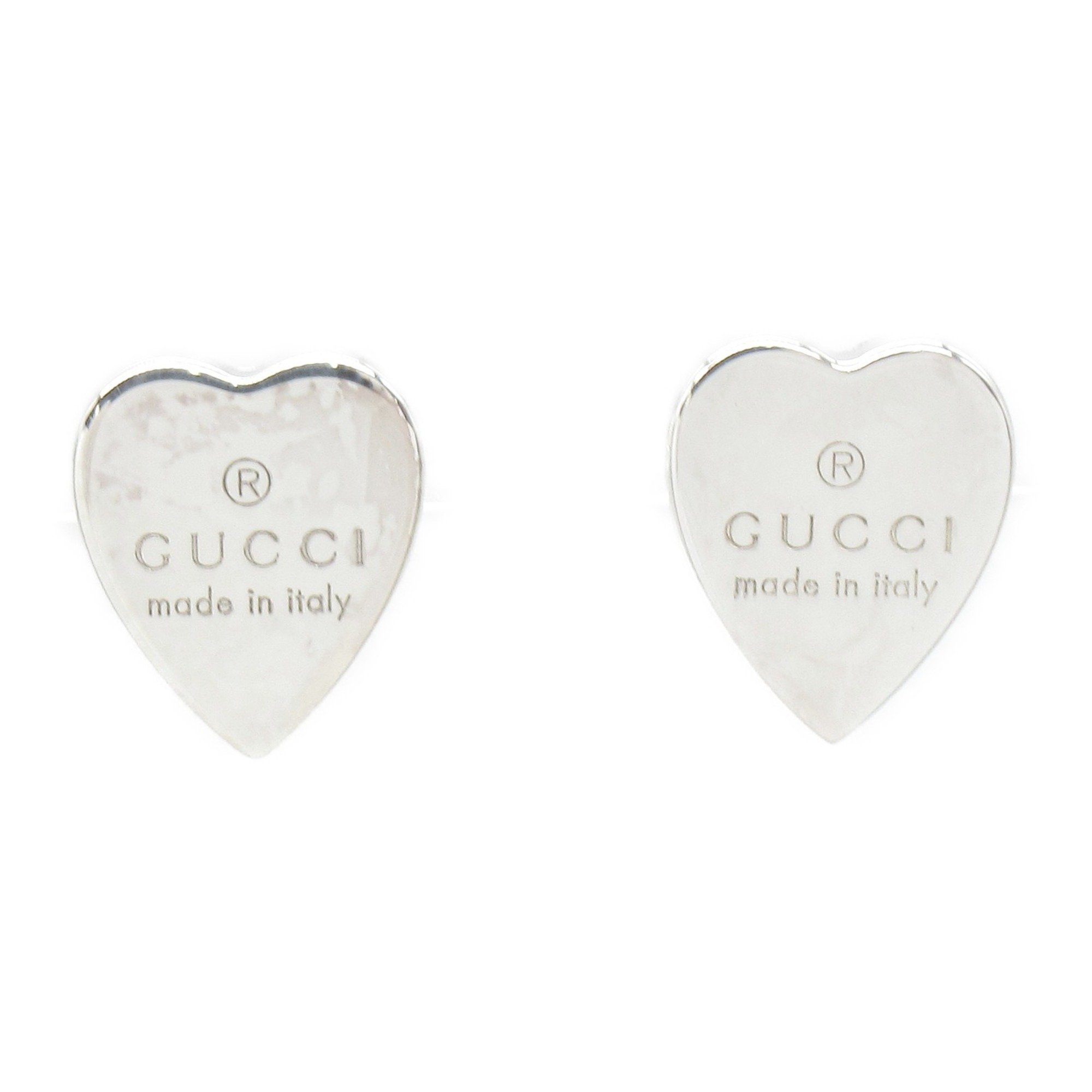 GUCCI Heart mark Pierced earrings Silver Silver925 Silver