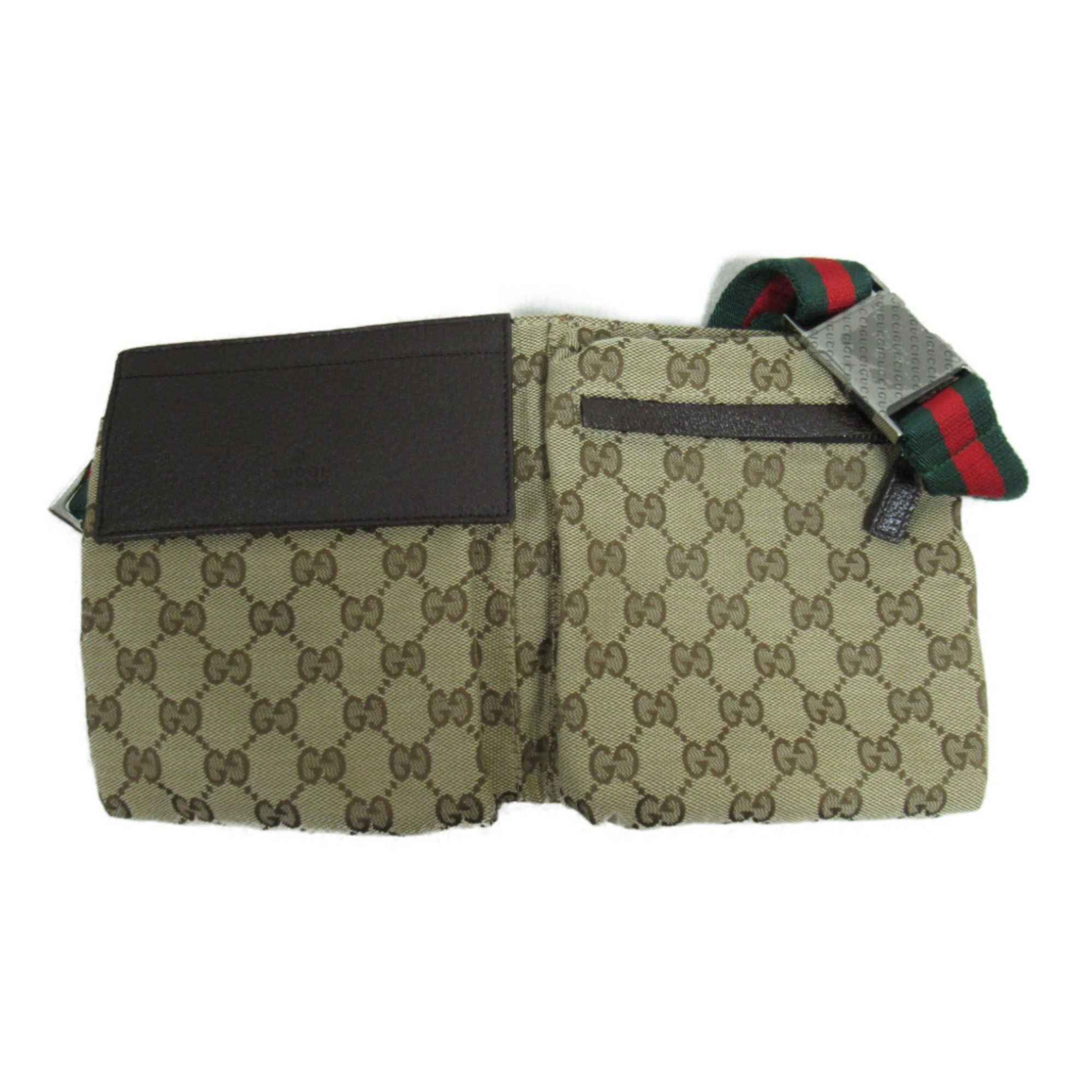 GUCCI Waist bag Beige Dark brown GG canvas 28566