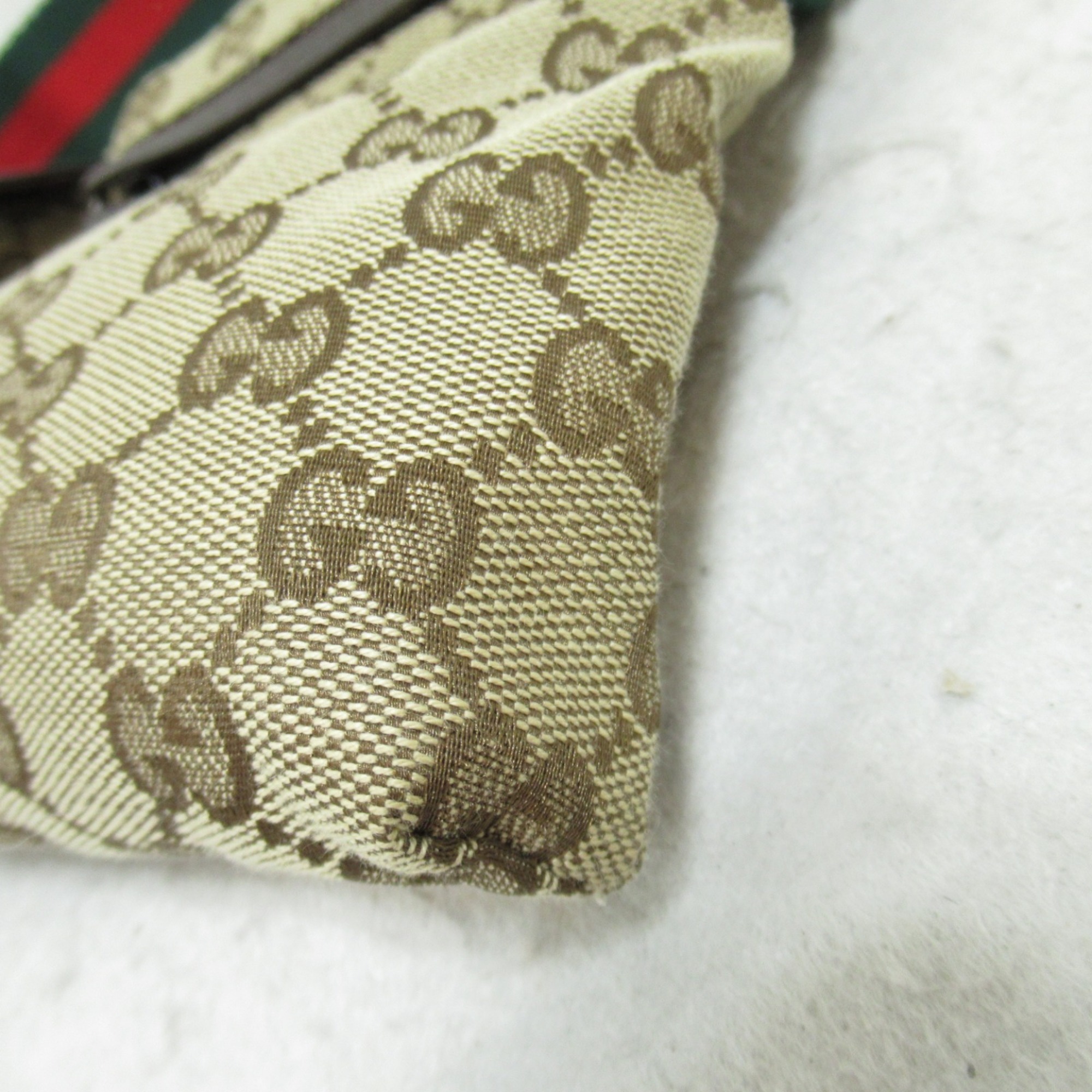 GUCCI Waist bag Beige Dark brown GG canvas 28566