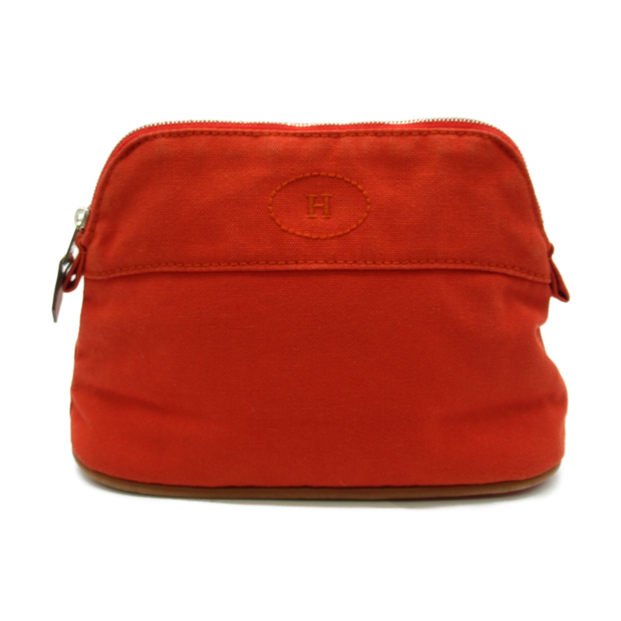 HERMES Bolide pouch mini Orange Orange canvas