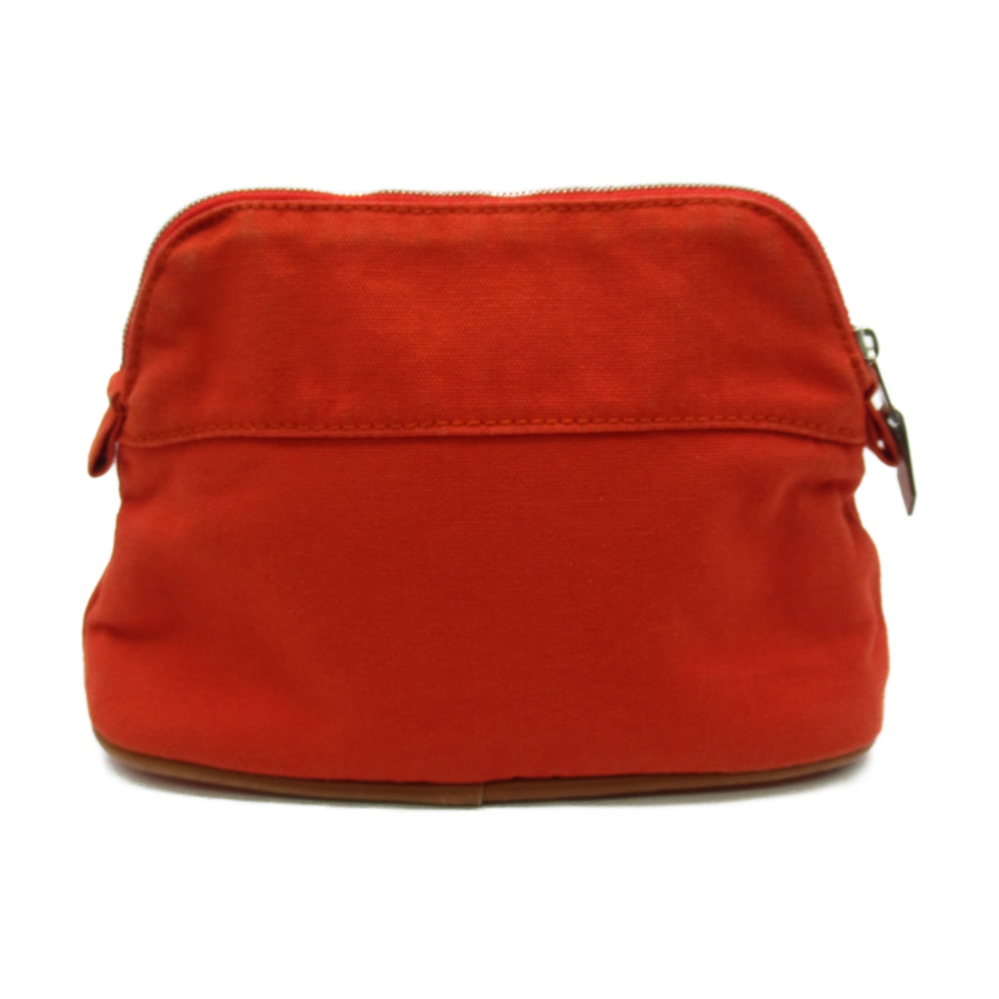 HERMES Bolide pouch mini Orange Orange canvas