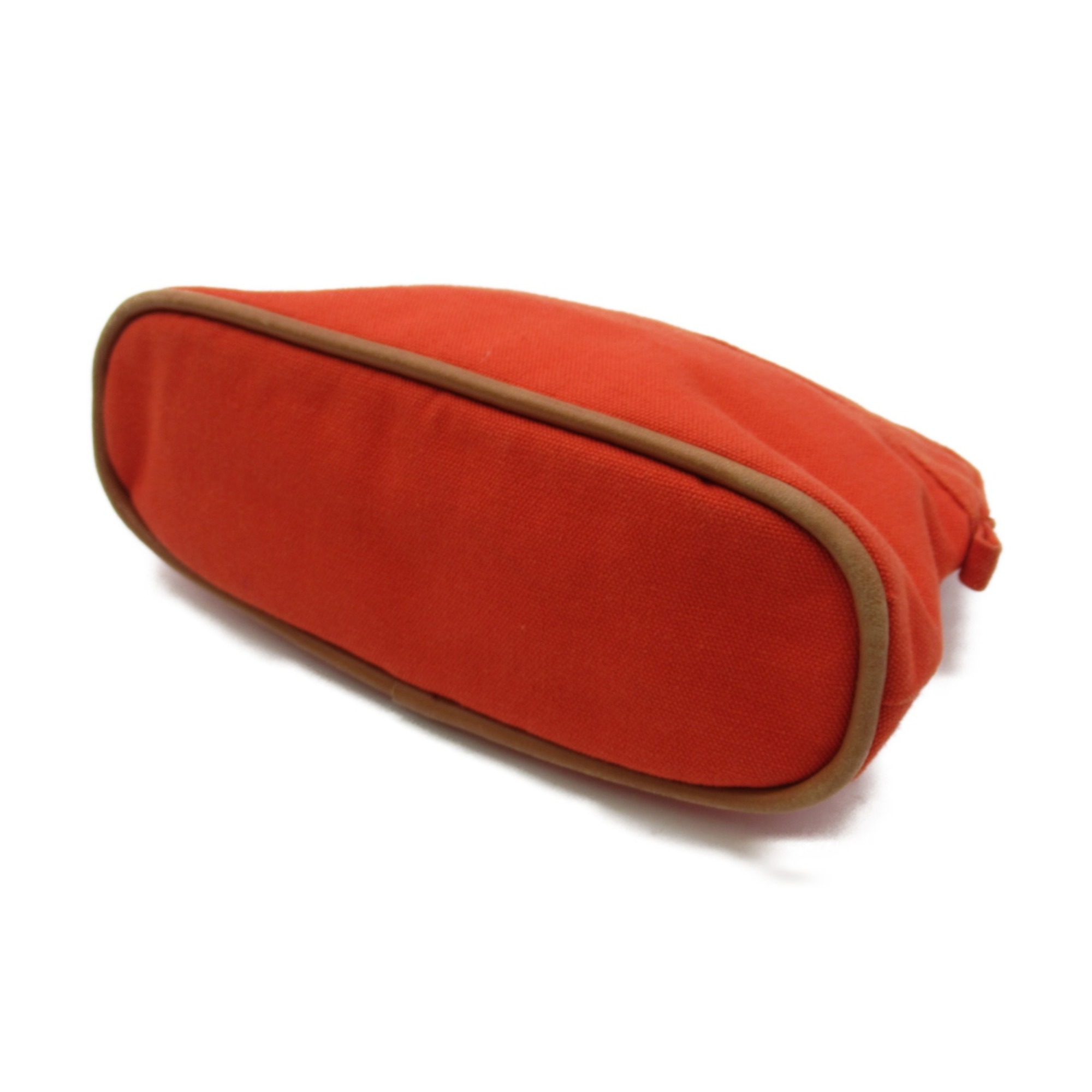 HERMES Bolide pouch mini Orange Orange canvas