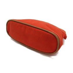 HERMES Bolide pouch mini Orange Orange canvas