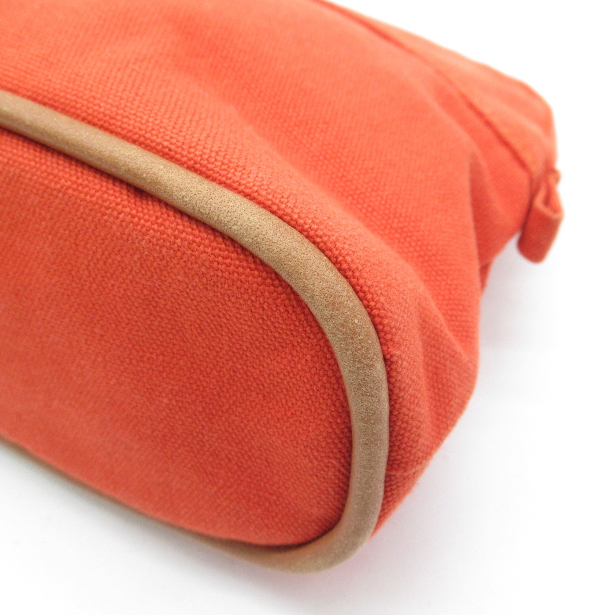 HERMES Bolide pouch mini Orange Orange canvas