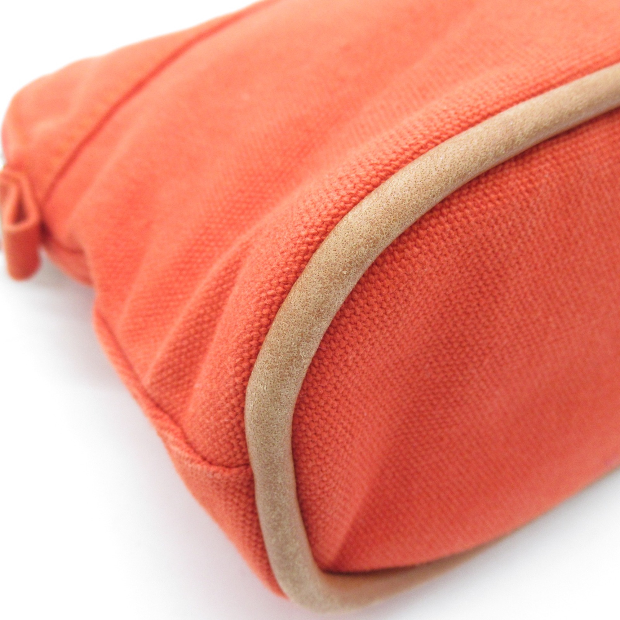 HERMES Bolide pouch mini Orange Orange canvas